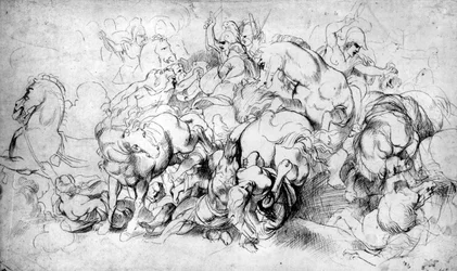 La battaglia tra i greci e le amazzoni, c.1602-04